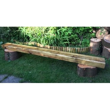 2.4m Stumps and Sleeper Bench