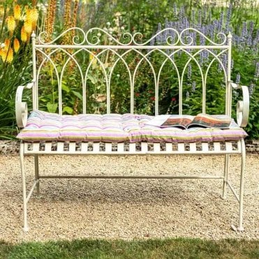 2 Seater Gothic Bench In Cream