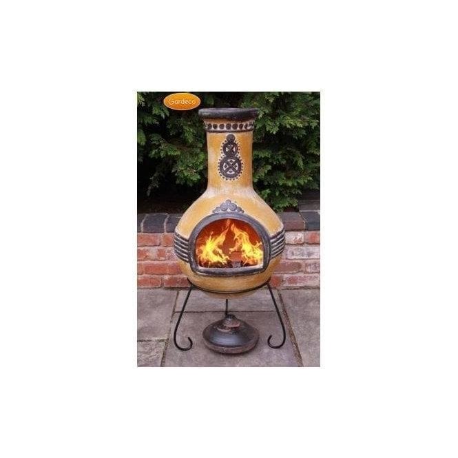 Azteca Clay Chimenea Yellow Large