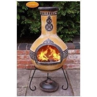 Azteca Clay Chimenea Yellow Large