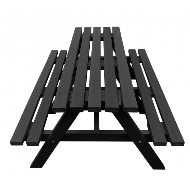 Black Recycled Plastic A-Frame Picnic Table