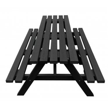 Black Recycled Plastic A-Frame Picnic Table