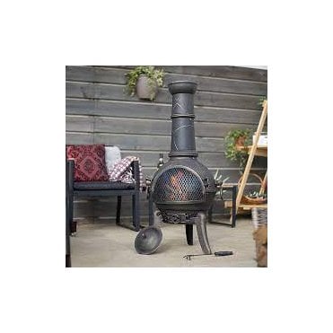 Cast Iron Medium Chiminea (Black) - H110cm x W50cm