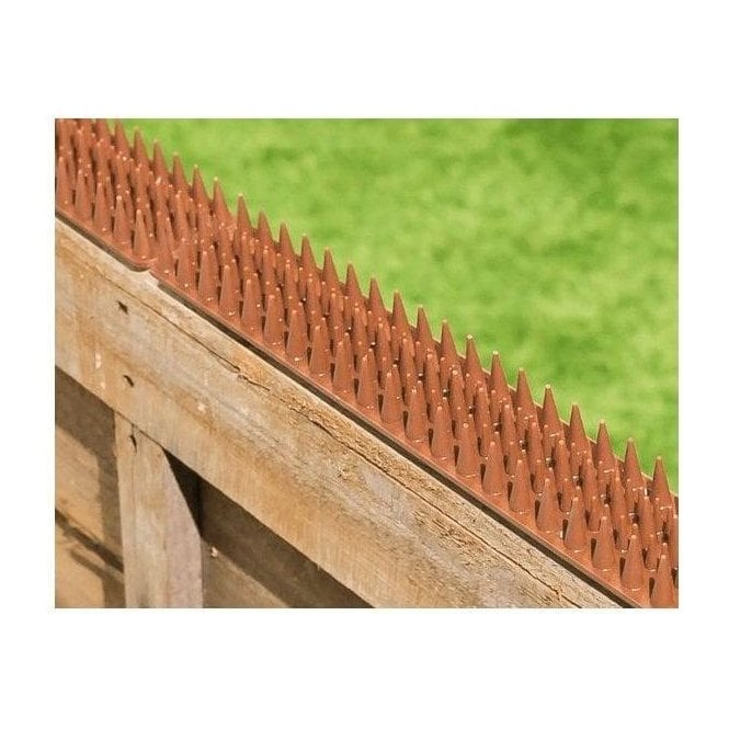 Cat Repellent Security - Spikes Fence and Wall Spikes, Brown 
