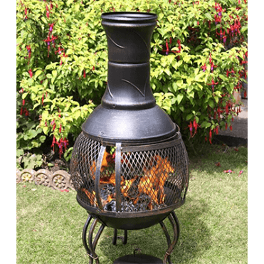 Chiminea Medium Steel Bronze Effect Patio Heater