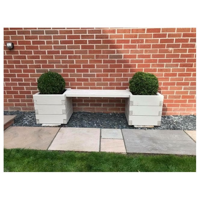Devonshire Bench and Planters - 100cm bench length