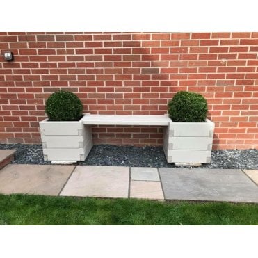 Devonshire Bench and Planters - 100cm bench length
