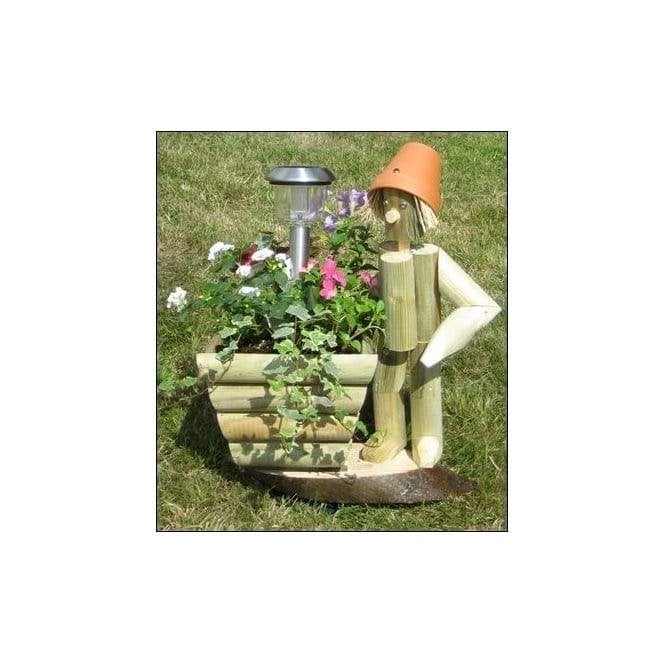 Flower Pot Man - with Planter Includes solar light