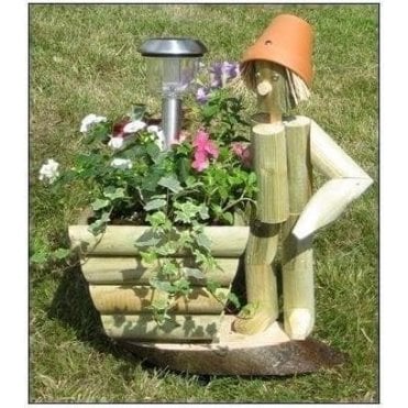 Flower Pot Man - with Planter Includes solar light