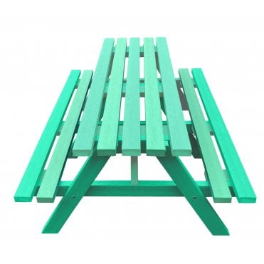 Green Recycled Plastic A-Frame Picnic Table