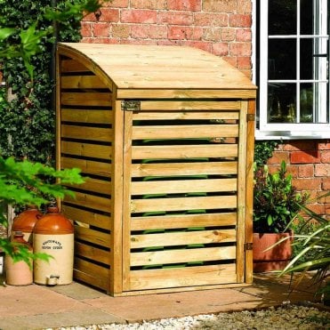 H1.28m (4ft 2in) Wooden Single Wheelie Bin Store