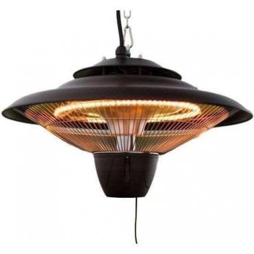 Hanging Patio Heater in Black with Remote control