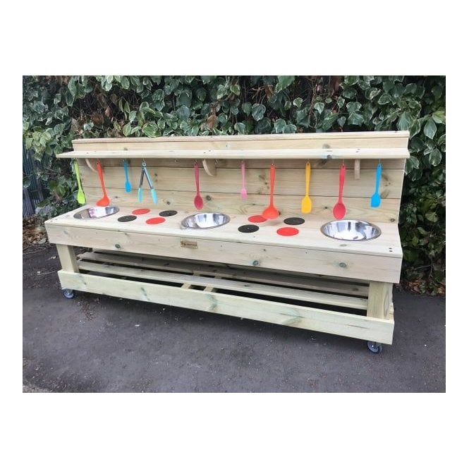 Large Triple Sink Mud Kitchen