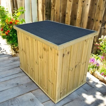 Large Wooden Garden Chest for Outdoor Storage