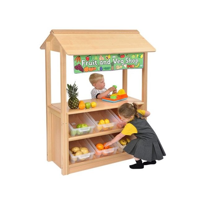 Role Play Shop with Canopy and Tidy Trays
