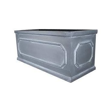 Terracotta Fibrecotta Lead Effect Framed Trough Planter
