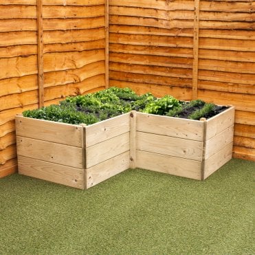 Timber Raised Corner Planter