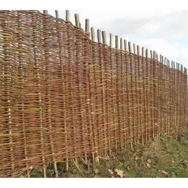 Willow Hurdle Fence Panel 1.82m x 1.82m (6ft x 6ft) - Handwoven