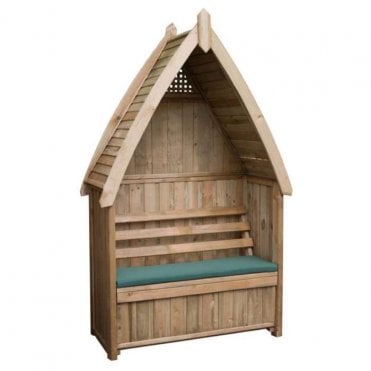 Wooden Arbour and Green Pad