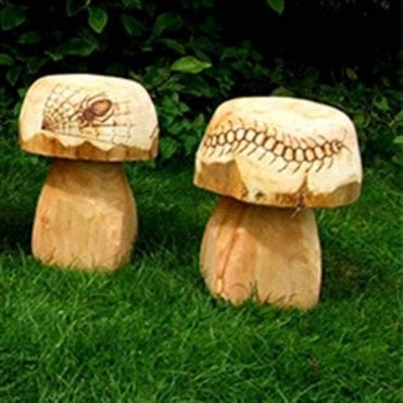 Wooden Mushroom Seat