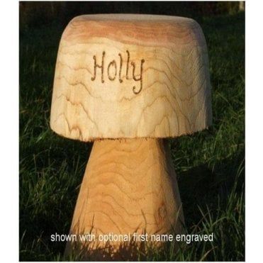 Wooden Mushroom Seats with optional engraving
