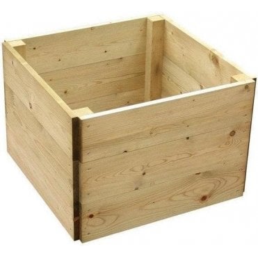 Wooden Timber Raised Square Grow Bed 3-Tier