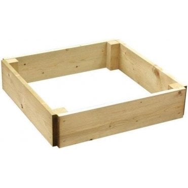 Wooden Timber Raised Square Grow Bed Single Tier